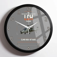 Thumbnail for HAL LCH Prachand design on gray framed wall clock