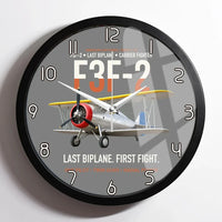 Thumbnail for F3F-2 Last Biplane First Fight design on gray framed wall clock