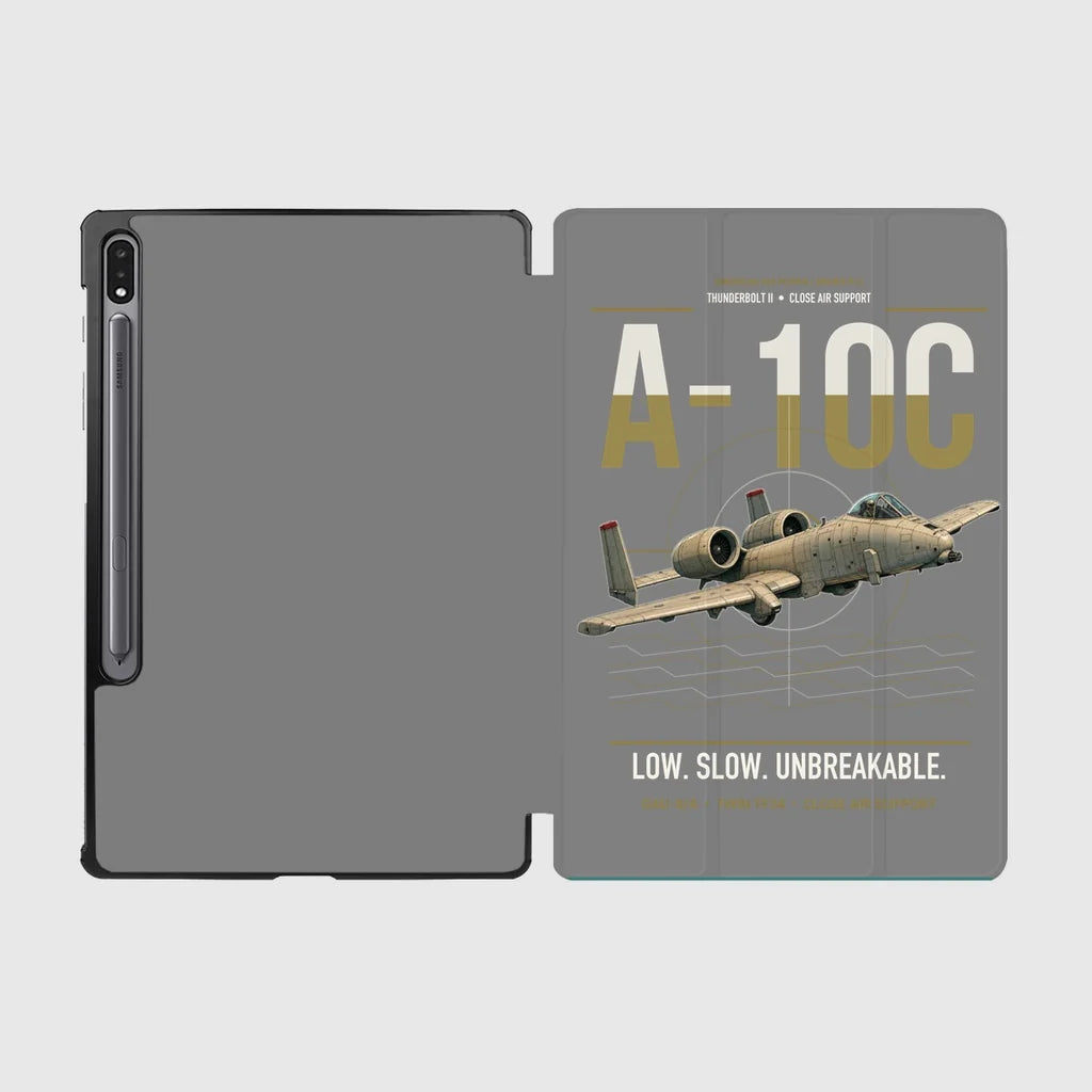 A-10C Thunderbolt II design on gray samsung tablet tablet case