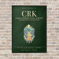 Thumbnail for Clark International Airport CRK - Canvas Framed - Dark Green