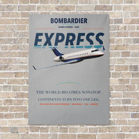 Thumbnail for Bombardier Global Express vertical canvas print - no frame - light gray background