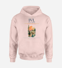 Thumbnail for Ivalo Airport (IVL) design on pink hoodie single-side print