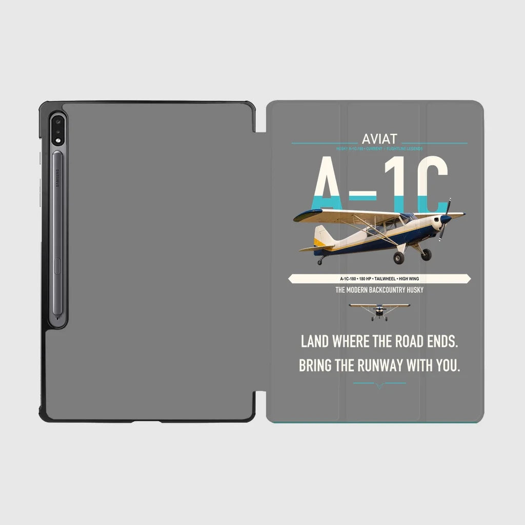 Aviat Husky A-1C-180 design on gray samsung tablet tablet case