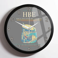 Thumbnail for Borg El Arab Airport (HBE) design on gray framed wall clock