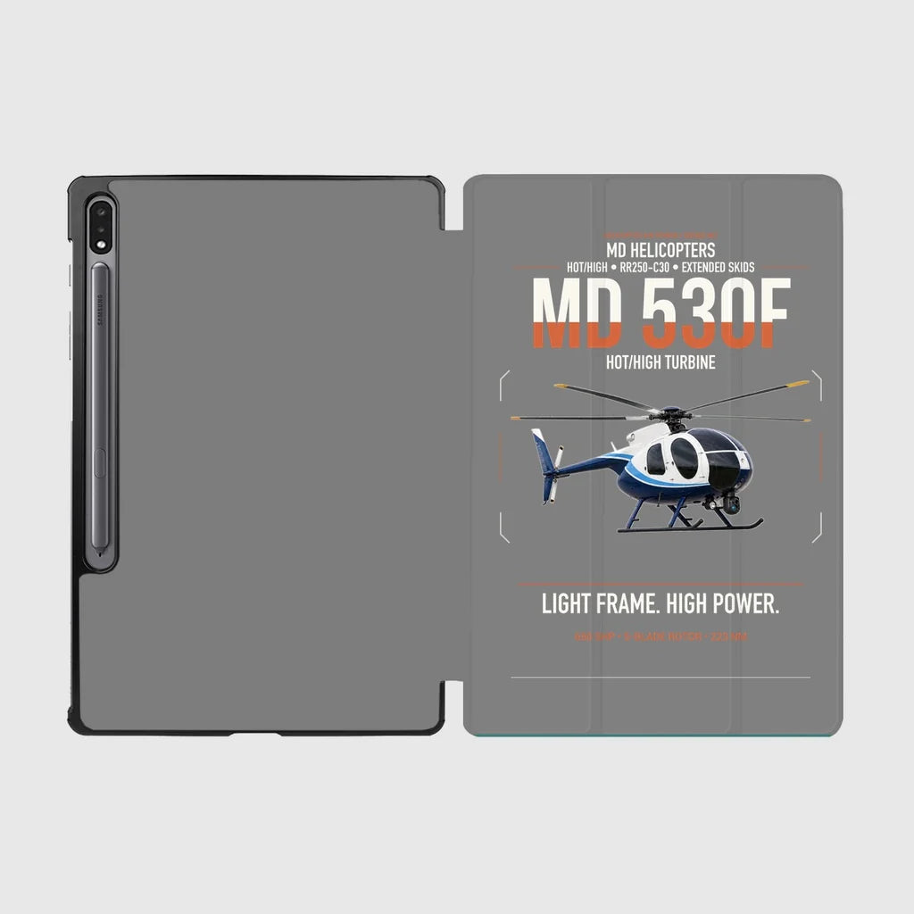 MD Helicopters MD 530F design on gray samsung tablet tablet case