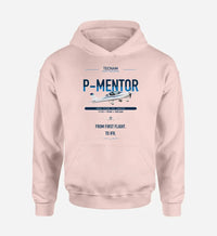 Thumbnail for Tecnam P-Mentor design on pink double-side hoodie, single-side print