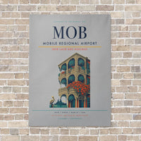 Thumbnail for Mobile Regional Airport MOB vertical canvas print - no frame - light gray background