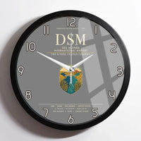 Thumbnail for Des Moines International Airport (DSM) design on gray framed wall clock