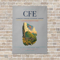 Thumbnail for Clermont-Ferrand Auvergne Airport CFE - Canvas No Frame - Light Gray