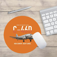 Thumbnail for C-46D Commando design on orange round mouse pad