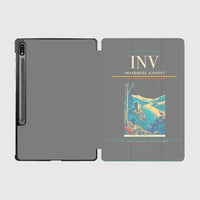 Thumbnail for Inverness Airport (INV) design on gray samsung tablet tablet case