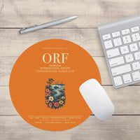 Thumbnail for Norfolk International Airport (ORF) design on orange round mouse pad