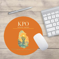 Thumbnail for Pohang Airport (KPO) design on orange round mouse pad
