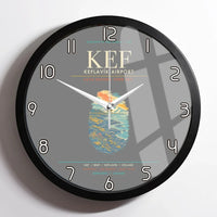 Thumbnail for Keflavik Airport KEF Wall-Clock Framed - Gray
