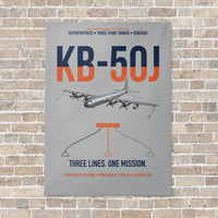 Thumbnail for KB-50J Superfortress vertical canvas print - no frame - light gray background