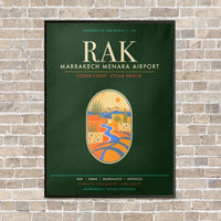 Thumbnail for Marrakech Menara Airport RAK - Canvas Framed - Dark Green