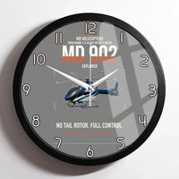 Thumbnail for MD Helicopters MD 902 Explorer design on gray framed wall clock