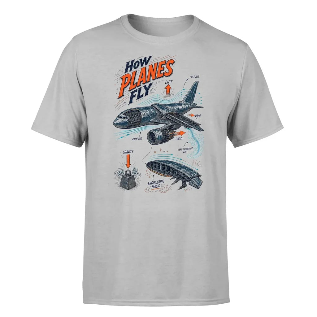 SIGNAL 616 - How Planes Fly V2 - Premium T-Shirt design on light gray premium t shirt