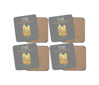 Thumbnail for Timișoara Traian Vuia International Airport (TSR) design on gray 4 pieces set coaster