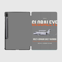 Thumbnail for Saab GlobalEye design on gray samsung tablet tablet case