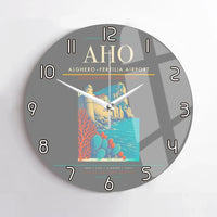Thumbnail for AlgheroFertilia Airport AHO Wall-Clock No-Frame - Gray