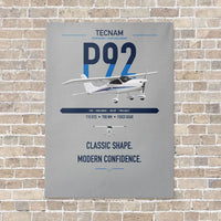 Thumbnail for Tecnam P92 Echo MkII vertical canvas print - no frame - light gray background