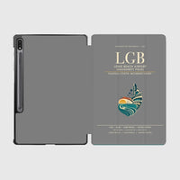 Thumbnail for Long Beach Airport (Daugherty Field) (LGB) design on gray samsung tablet tablet case