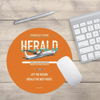 Thumbnail for Handley Page HPR.7 Dart Herald design on orange round mouse pad
