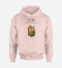 Thumbnail for Columbia Regional Airport (COU) design on pink hoodie single-side print