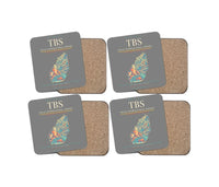 Thumbnail for Tbilisi International Airport (TBS) design on gray 4 pieces set coaster