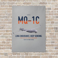 Thumbnail for MQ-1C Gray Eagle ER vertical canvas print - no frame - light gray background