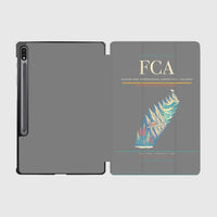 Thumbnail for Glacier Park International Airport (FCA) design on gray samsung tablet tablet case
