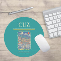 Thumbnail for Alejandro Velasco Astete International Airport CUZ Mouse-Pad Round - Turquoise