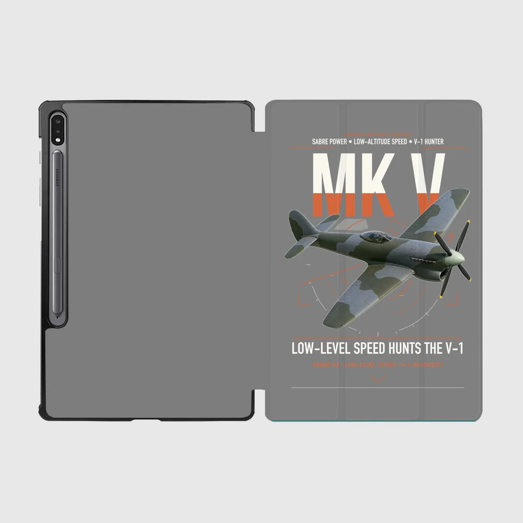 Hawker Tempest Mk V design on gray samsung tablet tablet case