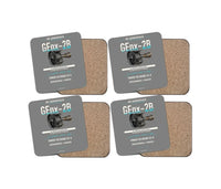 Thumbnail for GEnx-2B design on gray 4 pieces set coaster