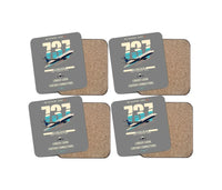 Thumbnail for Boeing 737-900ER design on gray 4 pieces set coaster