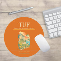 Thumbnail for Tours Val de Loire Airport (TUF) design on orange round mouse pad