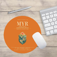 Thumbnail for Myrtle Beach International Airport (MYR) design on orange round mouse pad