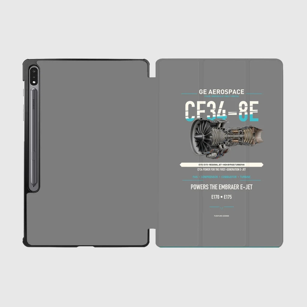 CF34-8E design on gray samsung tablet tablet case