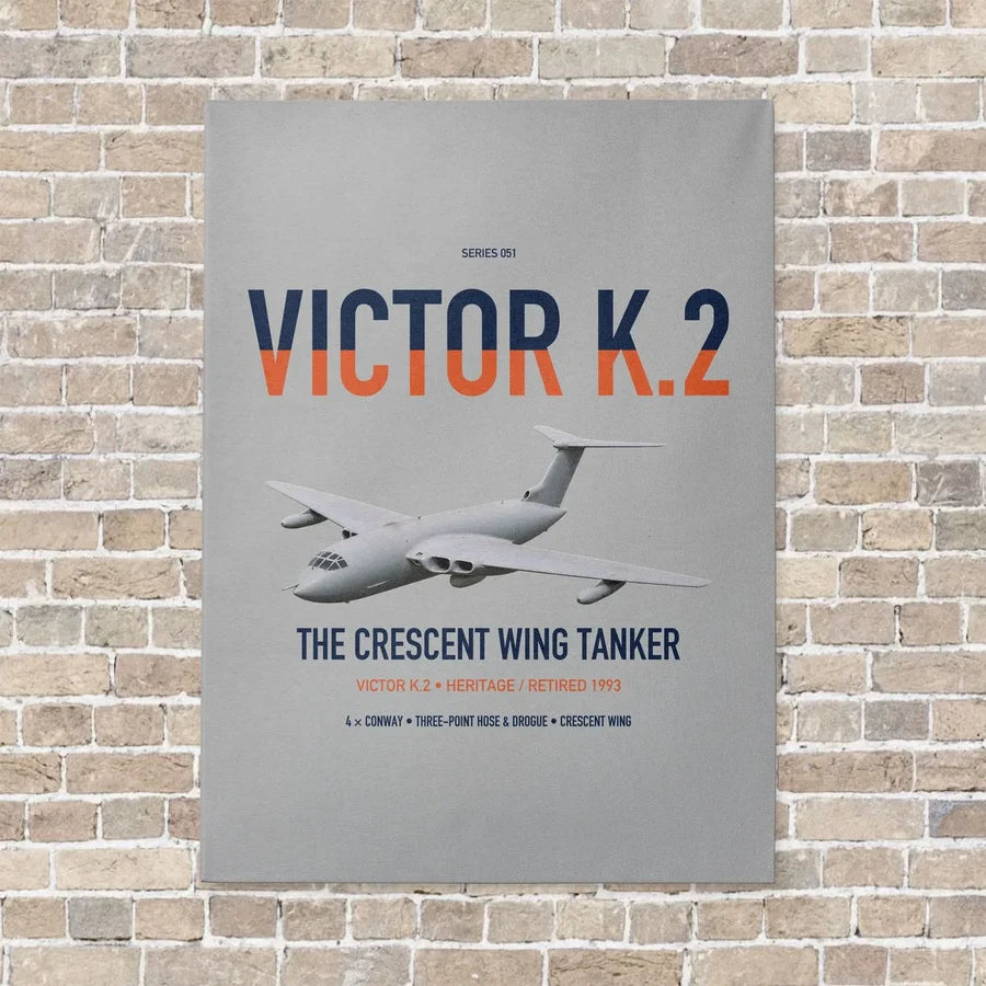 Handley Page Victor K.2 vertical canvas print - no frame - light gray background