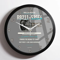Thumbnail for RB211-535E4 design on gray framed wall clock
