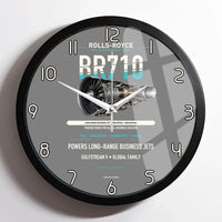Thumbnail for BR710 design on gray framed wall clock