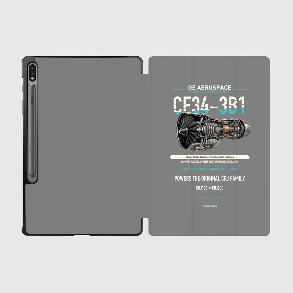 CF34-3B1 design on gray samsung tablet tablet case