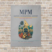 Thumbnail for Maputo International Airport MPM vertical canvas print - no frame - light gray background