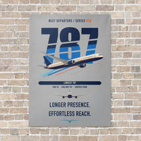 Thumbnail for Boeing 787-10 Dreamliner vertical canvas print - no frame - light gray background
