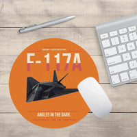 Thumbnail for F-117A Nighthawk design on orange round mouse pad