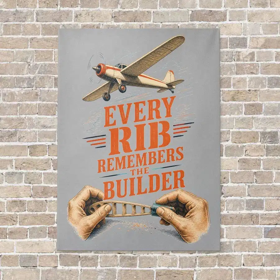Every Rib Remembers The Builder vertical canvas print - no frame - light gray background