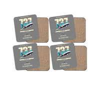 Thumbnail for Boeing 737 MAX 8 design on gray 4 pieces set coaster