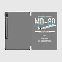 Thumbnail for McDonnell Douglas MD-80 design on gray samsung tablet tablet case