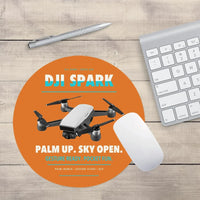 Thumbnail for DJI Spark design on orange round mouse pad